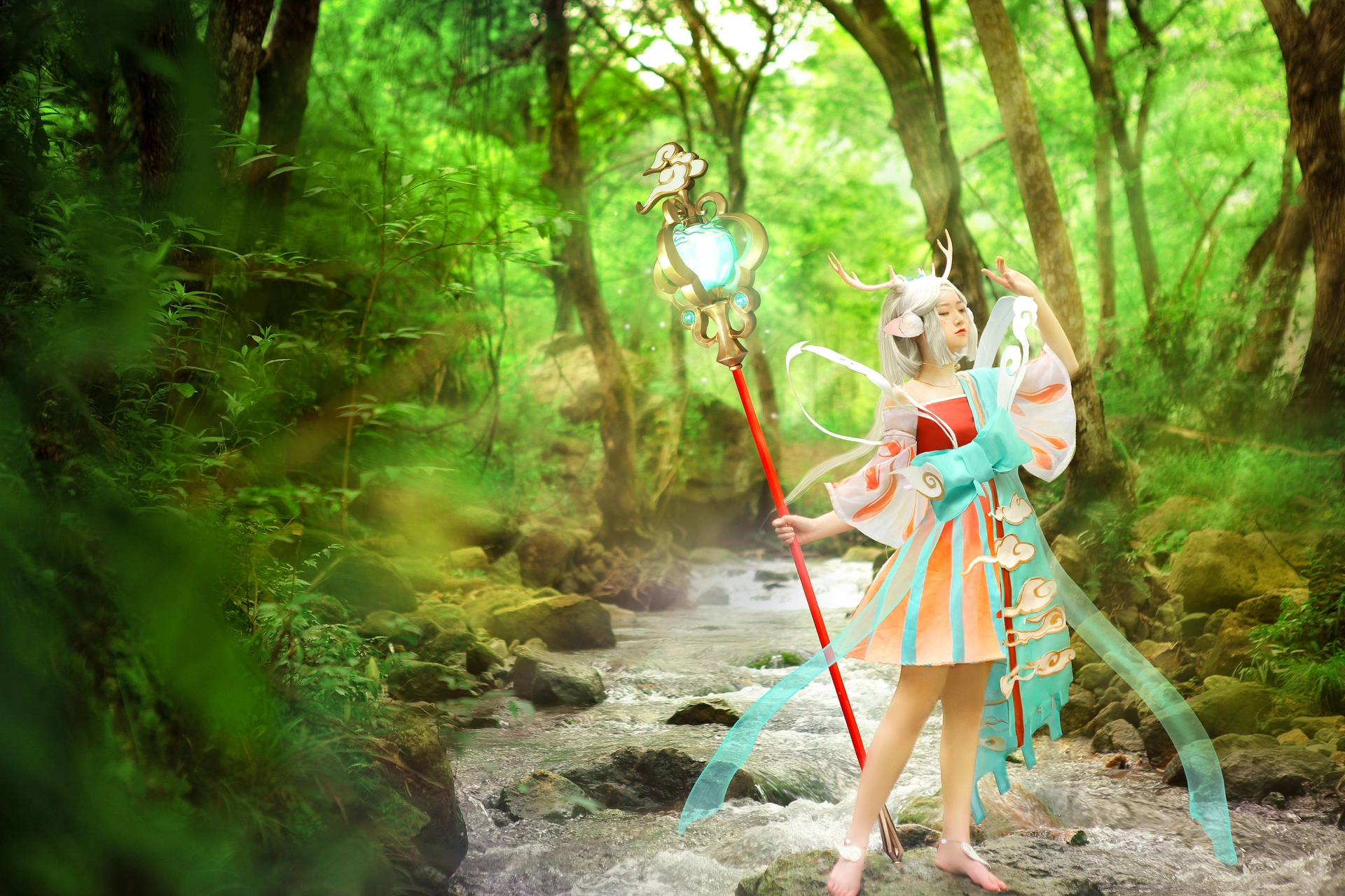 夏柠柠 - NO.70 王者荣耀COS正片遇见神鹿瑶 1